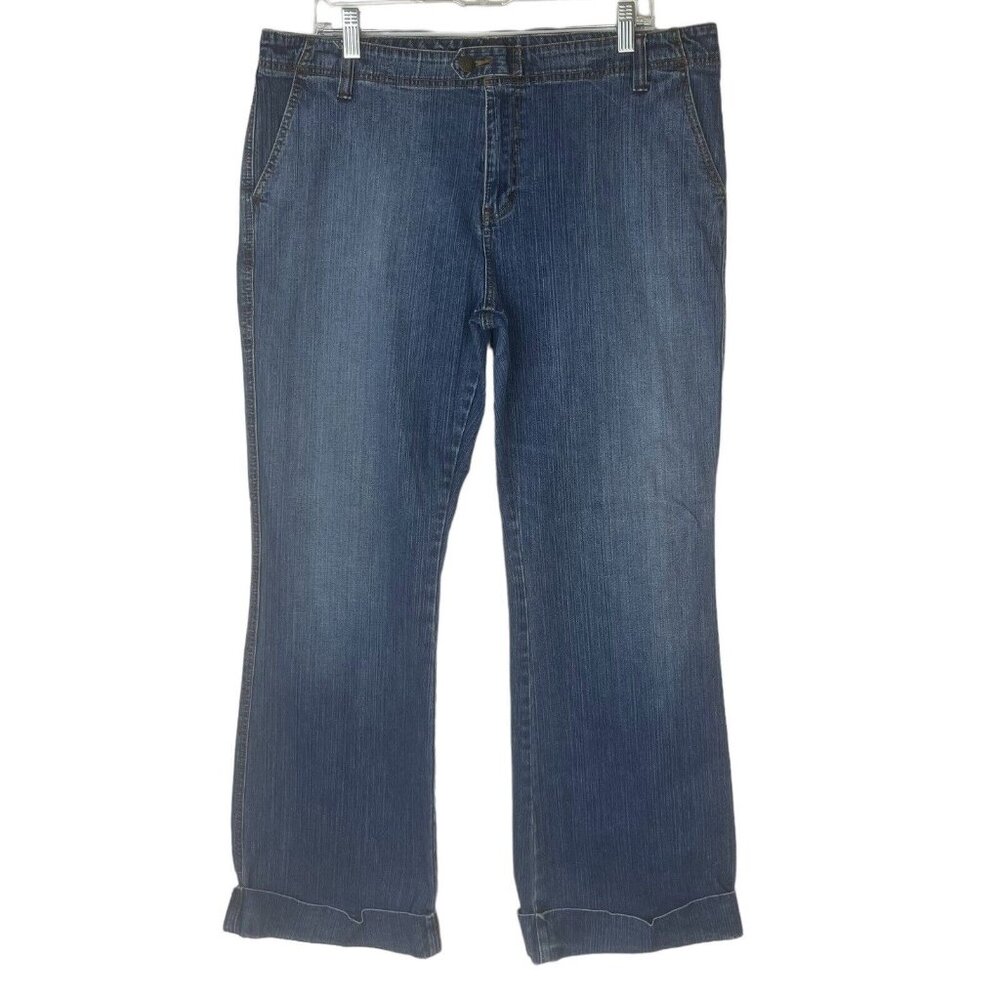 New York & Company Jeans Womens Size 16 Cuffed Denim High Rise